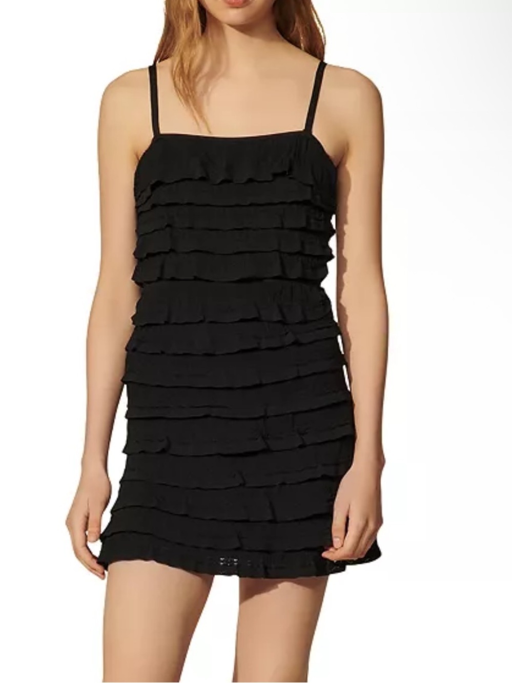 Sandro Ellora Ruffled Knit Dress